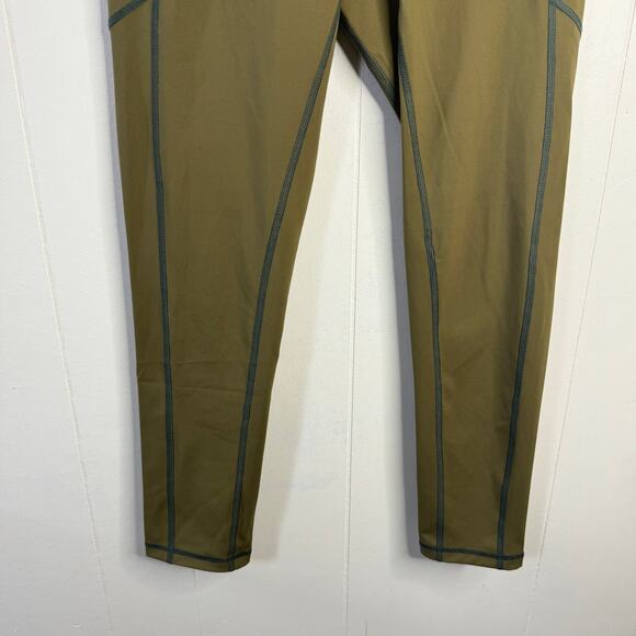 Bass Outdoor Womens Leggings Size XS Green Elastic Waist Side Pockets High Rise - Picture 3 of 11